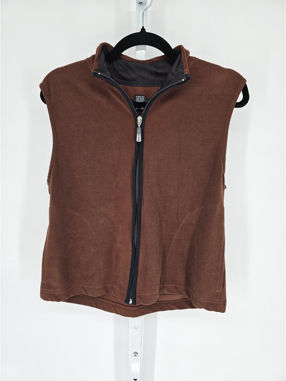VTG Y2K Xhilaration Brown Polyester Fleece Full-Zip Winter Vest Size XL